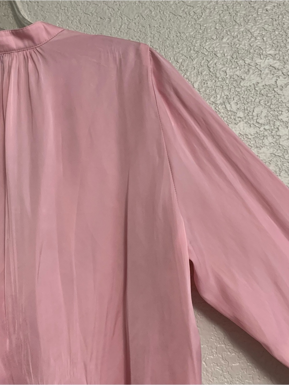 Zadig & Voltaire Blouse Top Womens S Tink Satin Vneck Long Sleeve Pink Glam - Picture 12 of 16